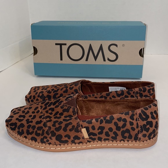 NEW Toms leather wrap brown leopard suede - Picture 5 of 9